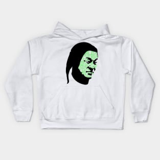 Shang Tsung text portrait Kids Hoodie